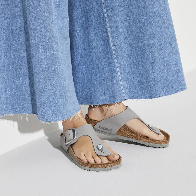 Gizeh Birkenstock Big Prackou Nubuck Kozene Damske Siva | SK 118NWY